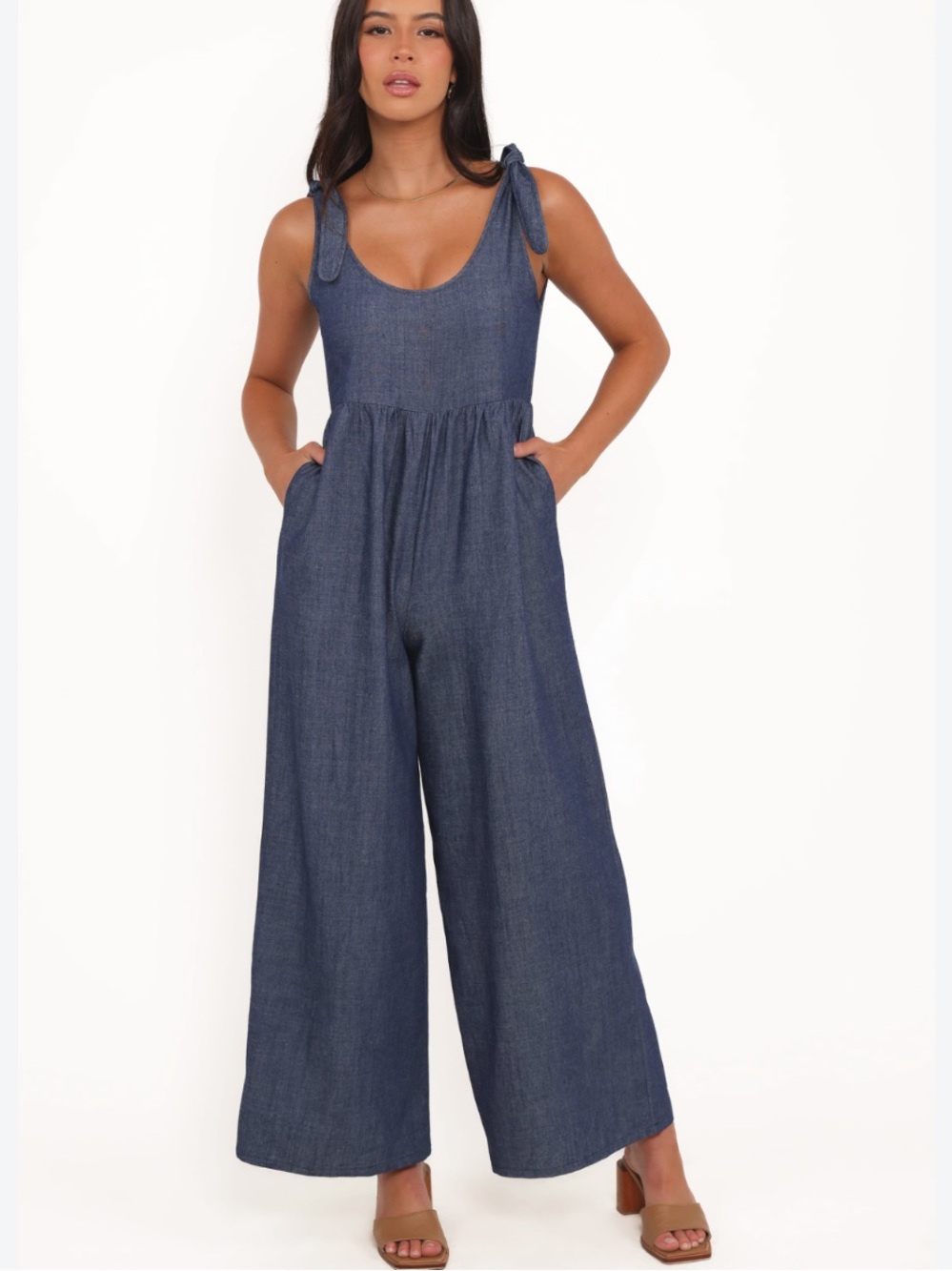 Petal & Pup Ayla Chambray Jumpsuit New!